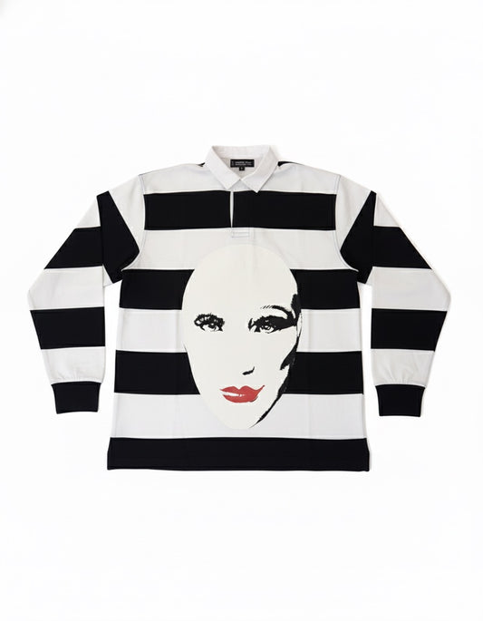 1 Face Rugby Shirt (White / Navy)